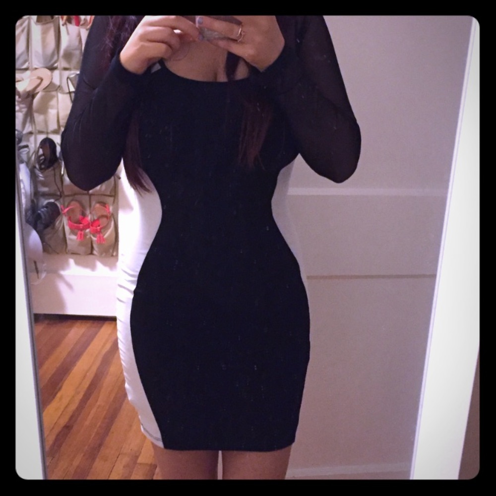 Bodycon color block dress